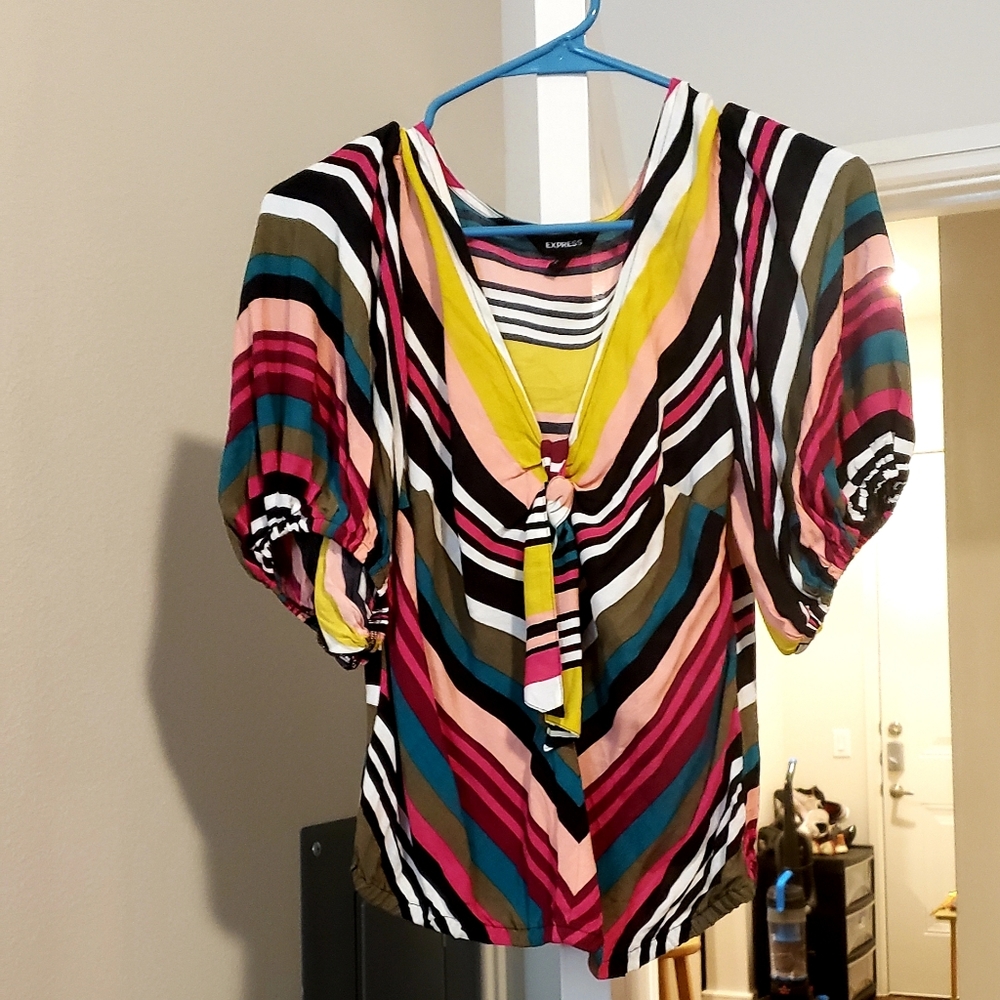 contemporary top by Express. Multi colored
